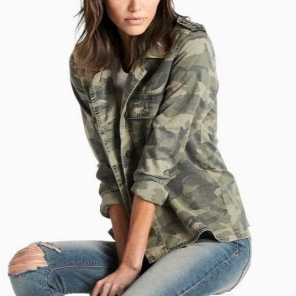 Lucky Brand Women's Camo Jean Jacket in Green